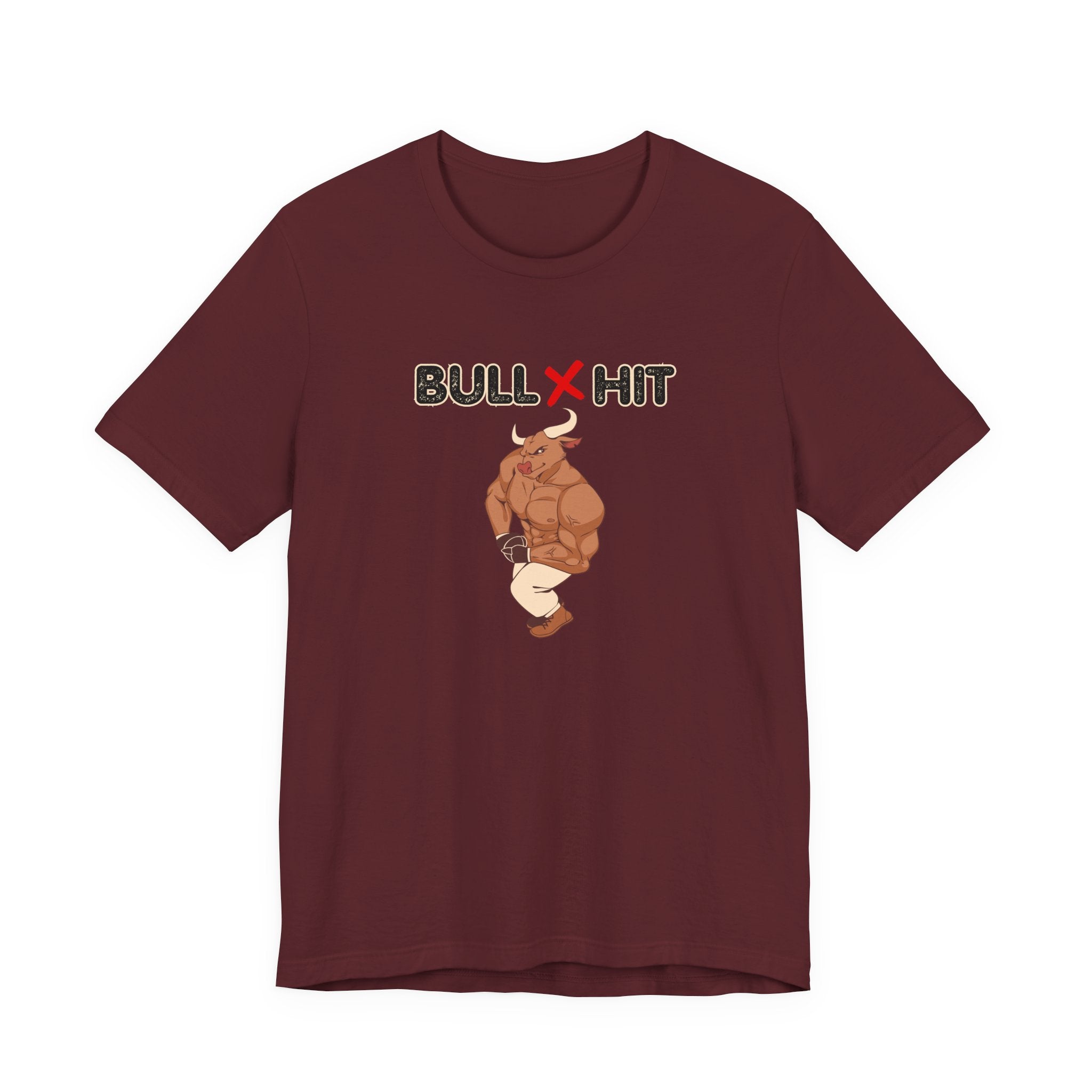 Bullshit Funny Graphic Tee – Muscular Bull Illustration
