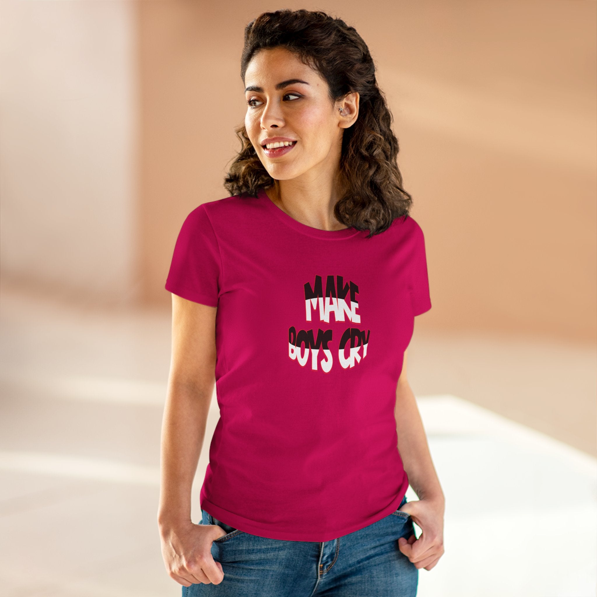 Make Boys Cry- Women’s T-Shirt | Funny & Empowering Graphic Tee