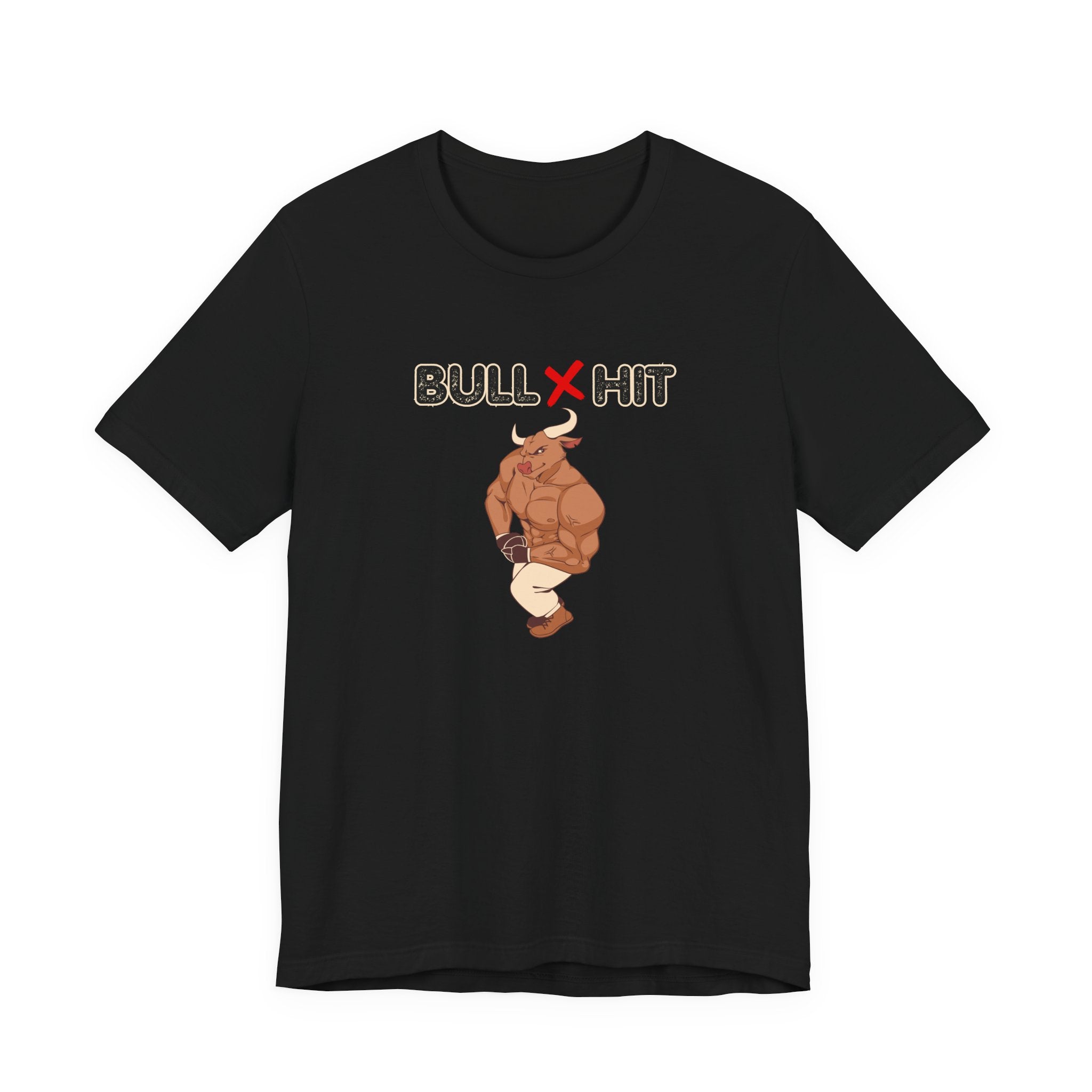Bullshit Funny Graphic Tee – Muscular Bull Illustration