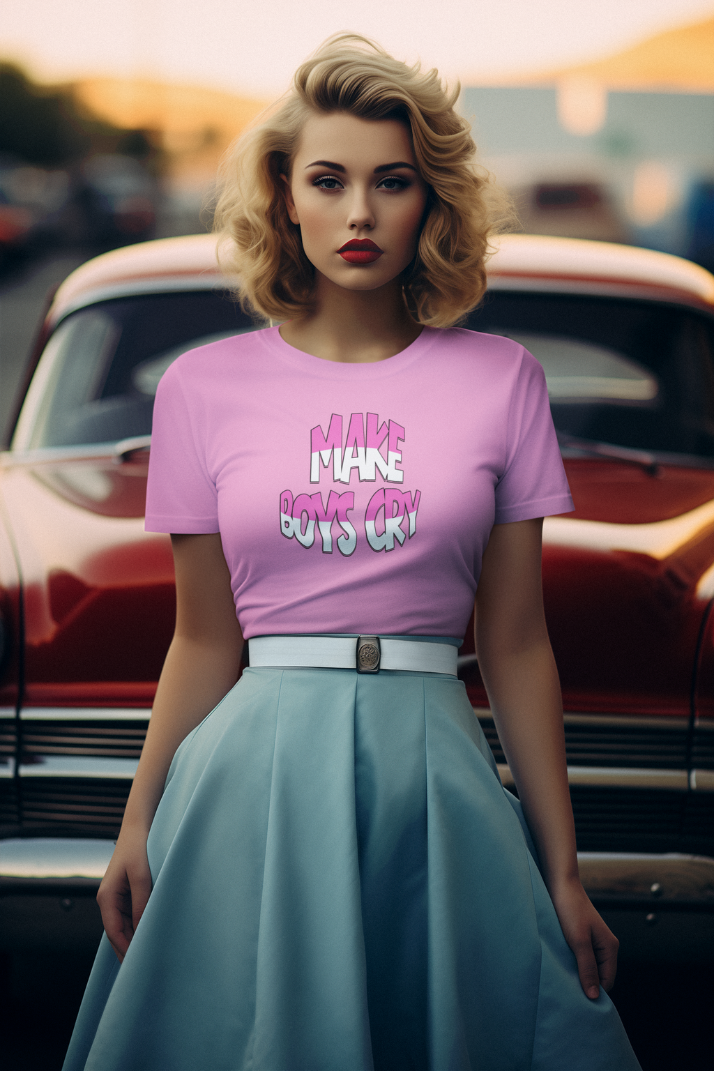 Make Boys Cry- Women’s T-Shirt | Funny & Empowering Graphic Tee