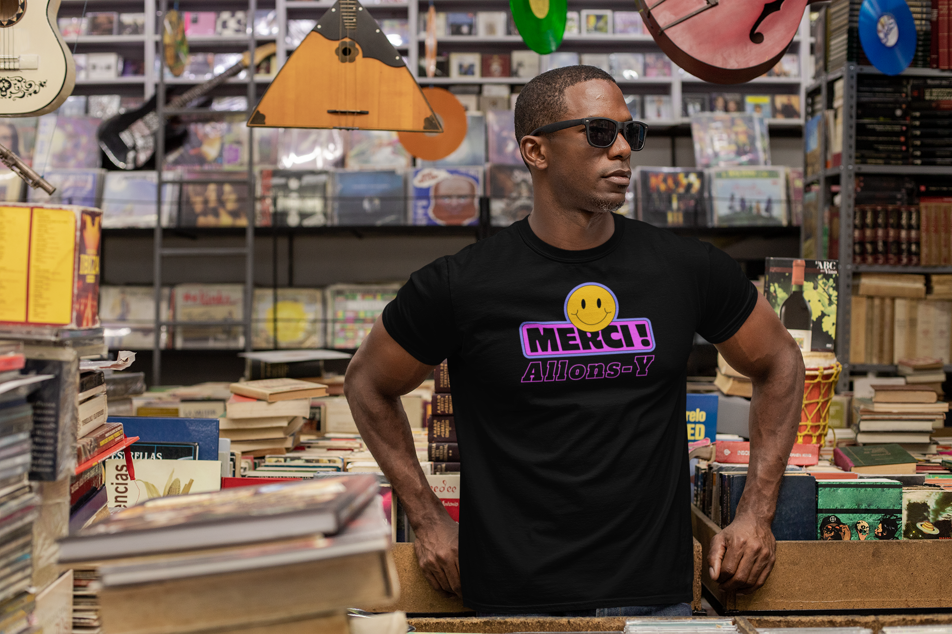 Merci! Allons-y Smiley T-Shirt